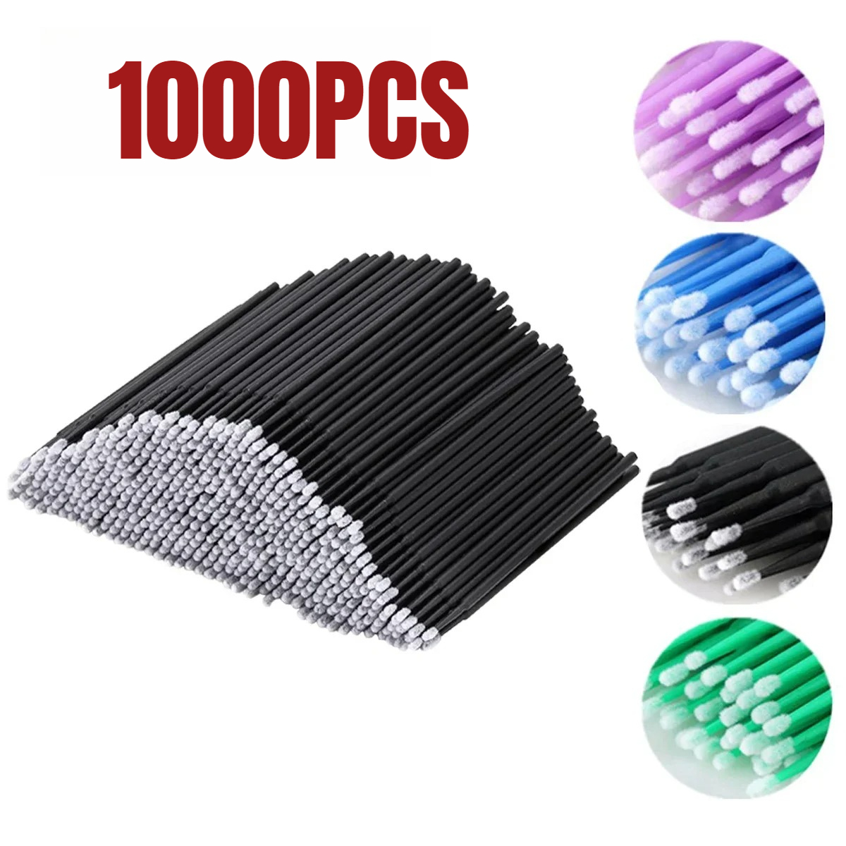 Beauty Makeup Products - 1000/500PCS Eyelash Cleaning Brush Highly Colorful