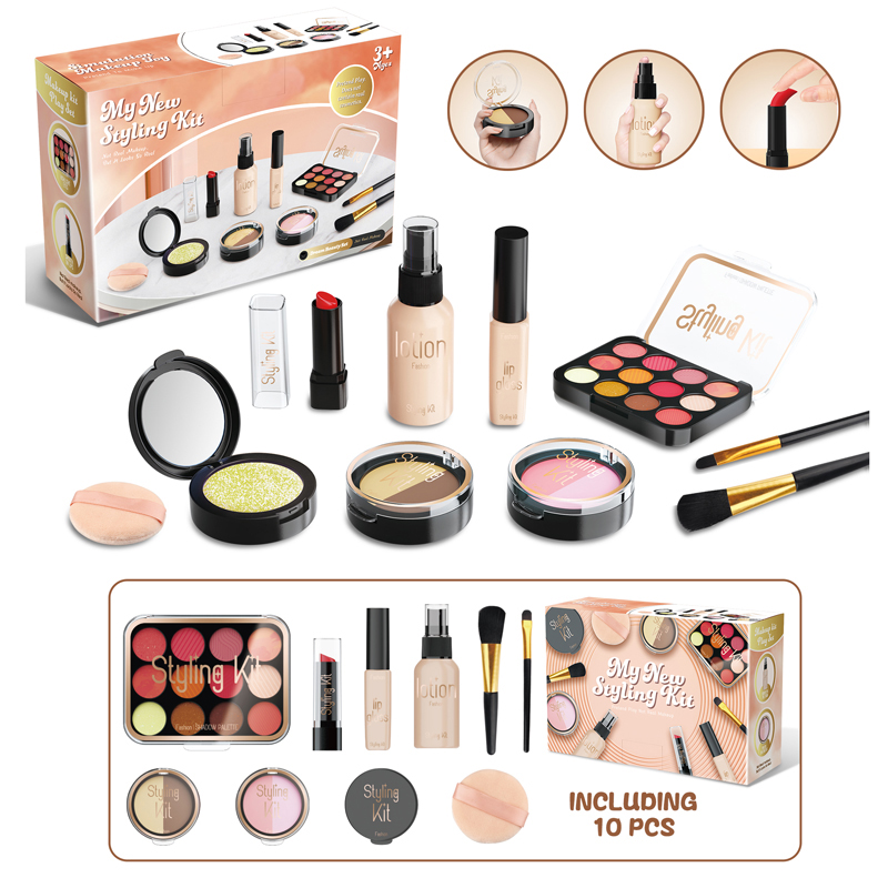 Beauty Makeup Kit For Kids - 10 Pcs Simulation Girl Beauty Play