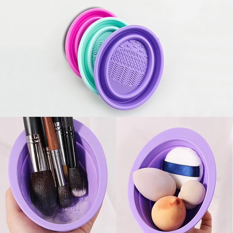 Beauty Makeup Products - Soft Silicone Makeup Brush Cleaner Folding