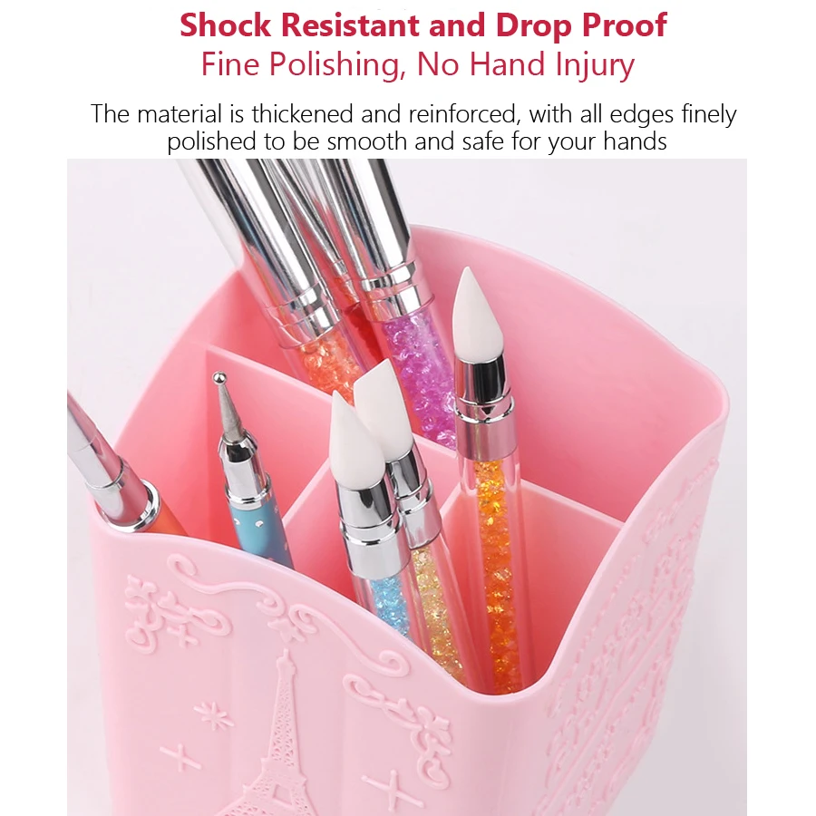4-Compartment Nail Art Brush H - Beauty Makeup Products review and price