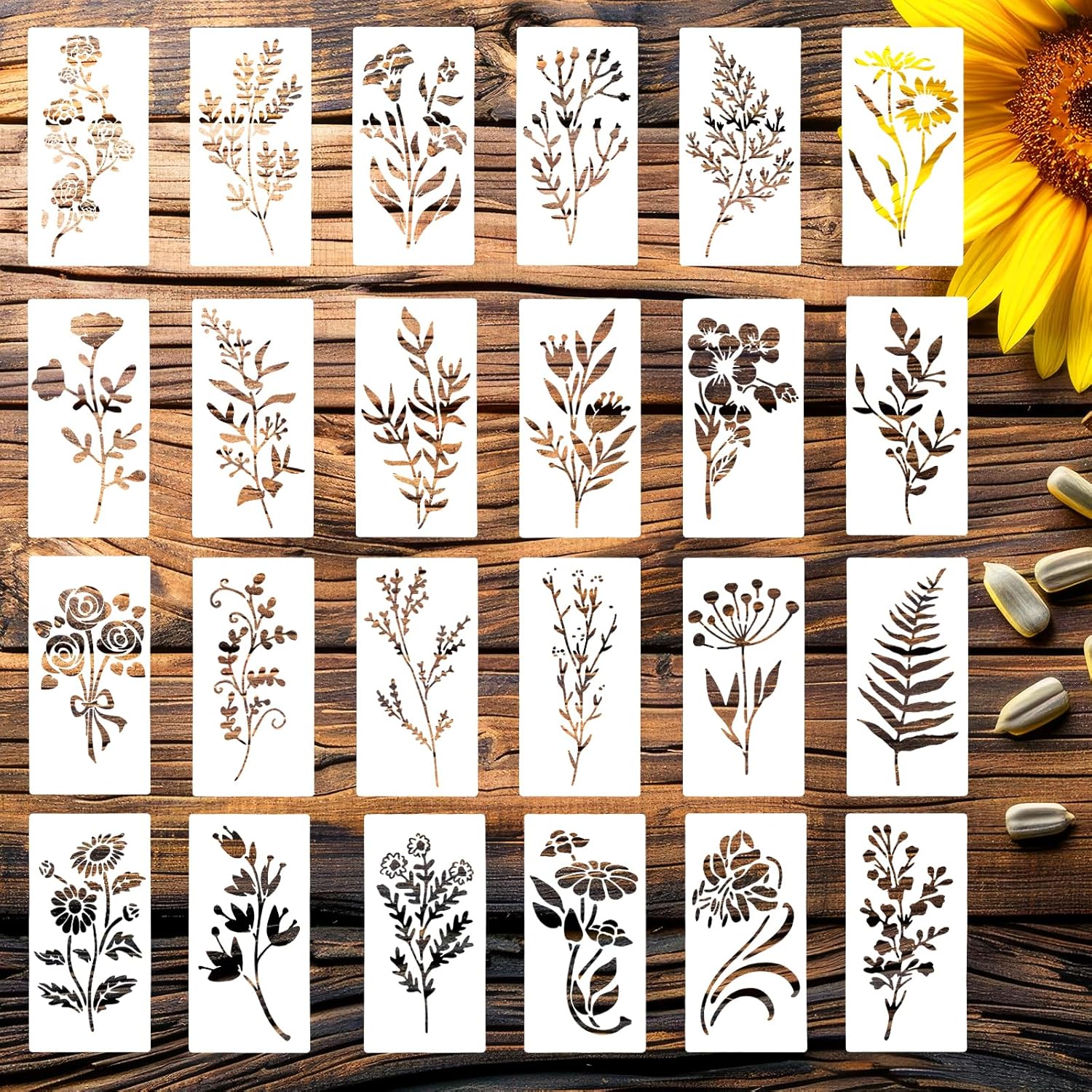 24pcs/Set Wildflower Stencils  - Beauty Makeup Kit For Kids review and price