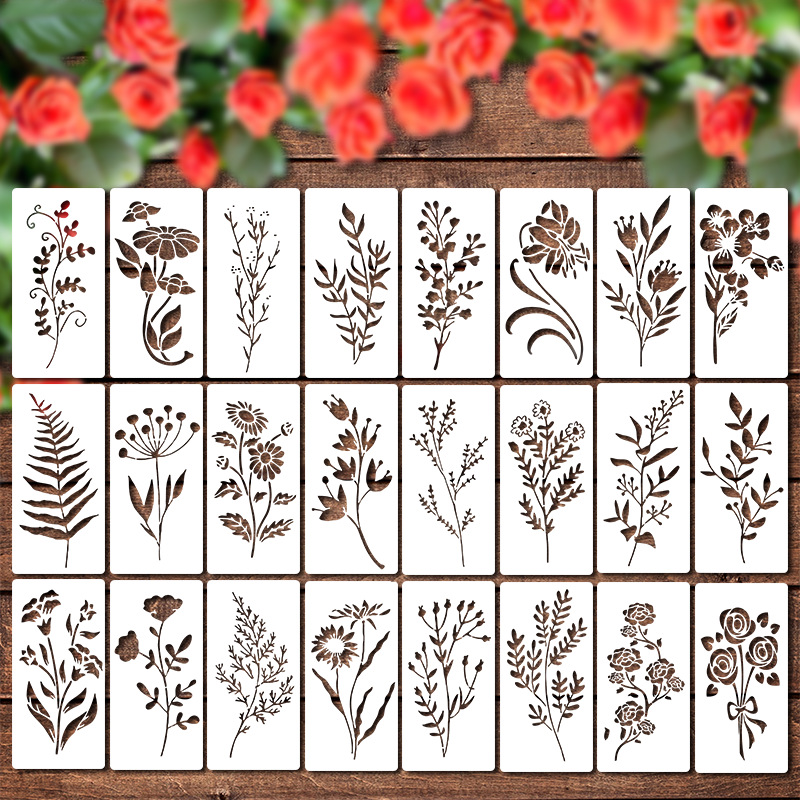 24pcs/Set Wildflower Stencils  - Beauty Makeup Kit For Kids review and price