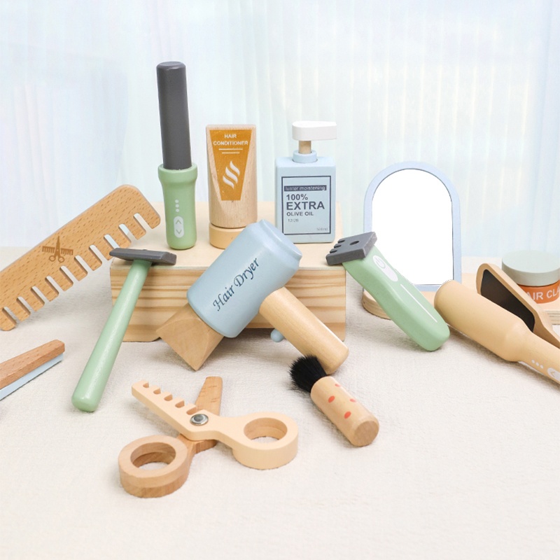 Wooden Pretend Hairdressing Ma - Beauty Makeup Kit For Kids review and price